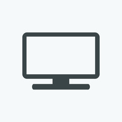 PC Icon on grey background.