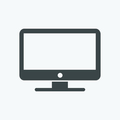 PC Icon on grey background.
