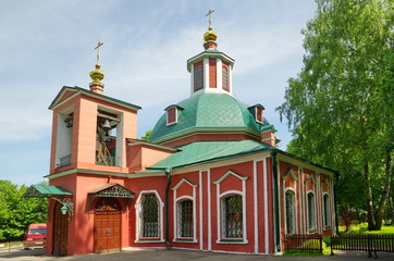 Fototapeta na wymiar Trinity Church in Vorontsovo manor (Vorontsovo Park) in Moscow, Russia