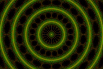 green background with circles