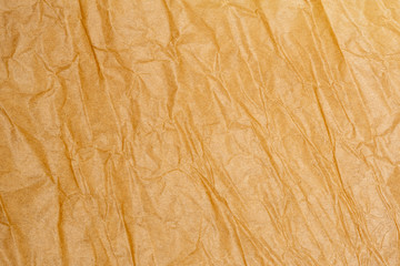 Brown crumpled paper for background