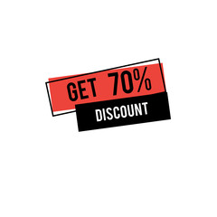 Sale Discount Label, Big Sale Only To Day, 70%, 90%, 80%, off Vector Template Design Illustration