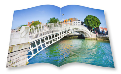 The most famous bridge in Dublin called "Half penny bridge" due