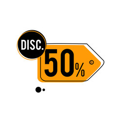 Sale Discount Label, Big Sale Only To Day, Limited Stock 70%, 50%, 80%, off Vector Template Design Illustration