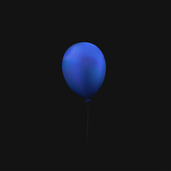 Empty blue balloon