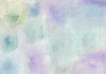 Watercolor background.  Texture made by hand.  Smears, texture, drops, blots. Cover design, postcards,packaging.