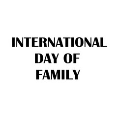 Happy International Day of Family Greeting Card Vintage Vector Template Design Background Illustration
