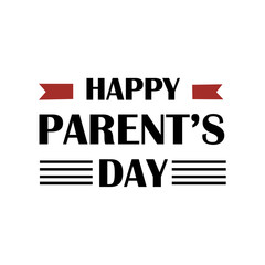 Happy Parents Day Greeting Card Vintage Vector Template Design Background Illustration