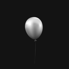 Empty silver balloon
