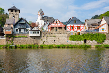 Fototapeta na wymiar Scenic village Dausenau an der Lahn in Rheinland-Pfalz, Germany