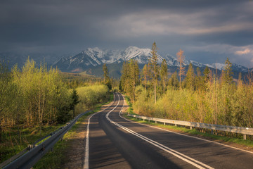 Road in Tatra mountains, Poland