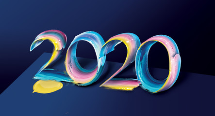 2020 paint - obrazy, fototapety, plakaty