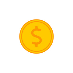 Obraz premium Vector coin illustration. Flat coin money illustration.