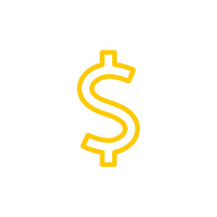 Vector dollar sign icon. Flat dollar sign illustration.