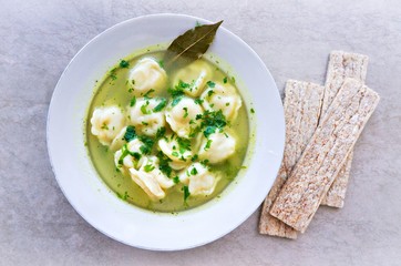 Meat dumplings in a plate ready to eat
