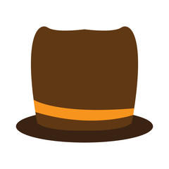 Isolated traditional vintage hat with ribbon - Vector