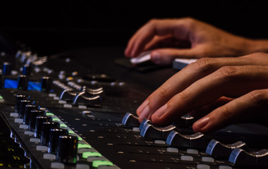 Working on digital audio surface mixing