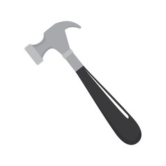 Isolated hand hammer image. Constuction tool - Vector