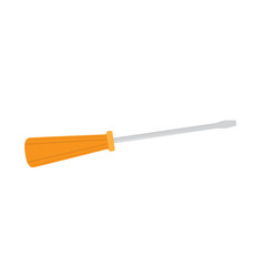 Isolated screwdriver image with orange handle - Vector
