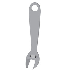 Isolated metal wrench image. Constuction tool - Vector