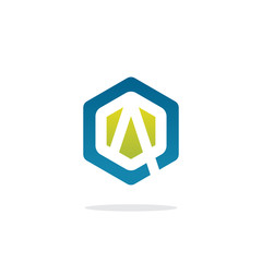 QA Initial Logo Vector Image