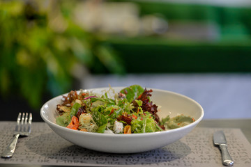 fresh salad in a bowl