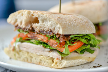 sandwich with ham and cheese