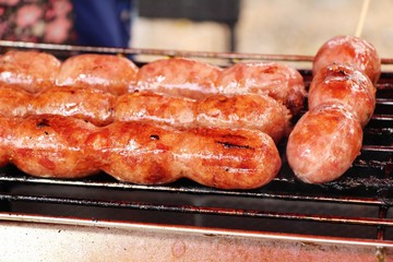 grilled sausage asia delicious at street food