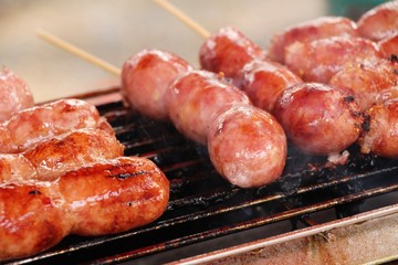 grilled sausage asia delicious at street food
