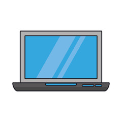 Laptop computer technology isolated vector illustration