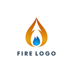 Fire logo template. flame icon design - vector