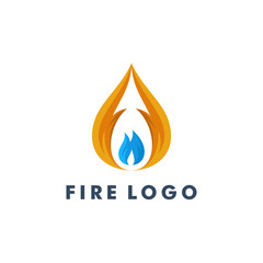 Fire logo template. flame icon design - vector