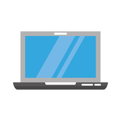Laptop computer technology isolated vector illustration