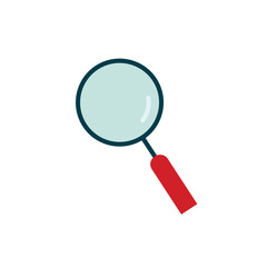 Vector loupe. Flat illustration. Vector colorful  loupe icon. Magnifying glass.