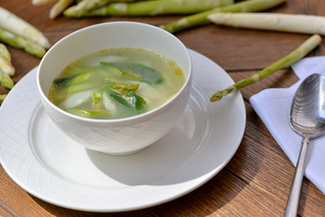 vegan menu asparagus soup