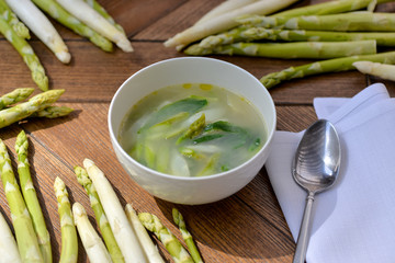 vegan menu asparagus soup