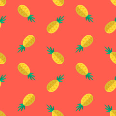 Pineapple Pattern with a beautiful flat background