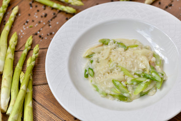 vegan asparagus risotto menu