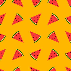 Watermelon Pattern with a beautiful flat background