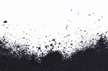 Fototapeta na wymiar charcoal isolated on white background