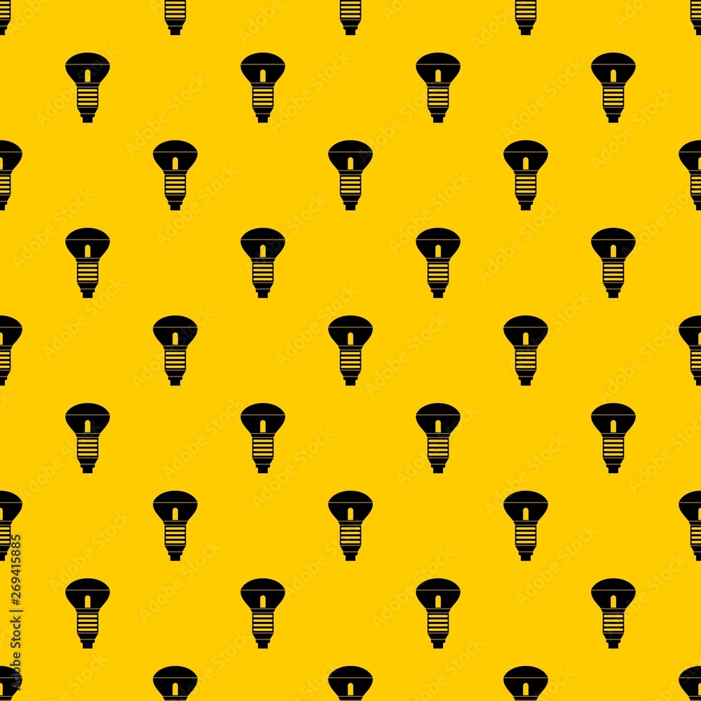 Poster led bulb pattern seamless vector repeat geometric yellow for any design