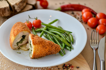 grilled chicken with vegetables