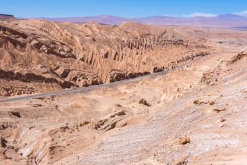 Fototapeta na wymiar Salt Mountain Range (Cordillera de la Sal), San Pedro de Atacama, Chile