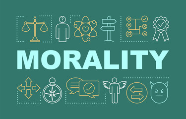 Morality word concepts banner