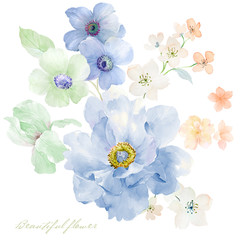 watercolor flowers set,It's perfect for greeting cards,wedding invitation, wedding design,birthday and mothers day cards