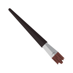 Make up brush cosmetic product cartoon isolated vector illustration