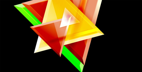 Glossy shiny triangles background