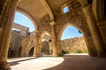 ruin of a cathedral in Sardinia