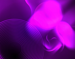 Shiny metallic neon waves vector design