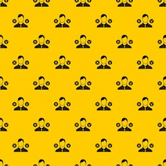 Selection pattern seamless vector repeat geometric yellow for any design